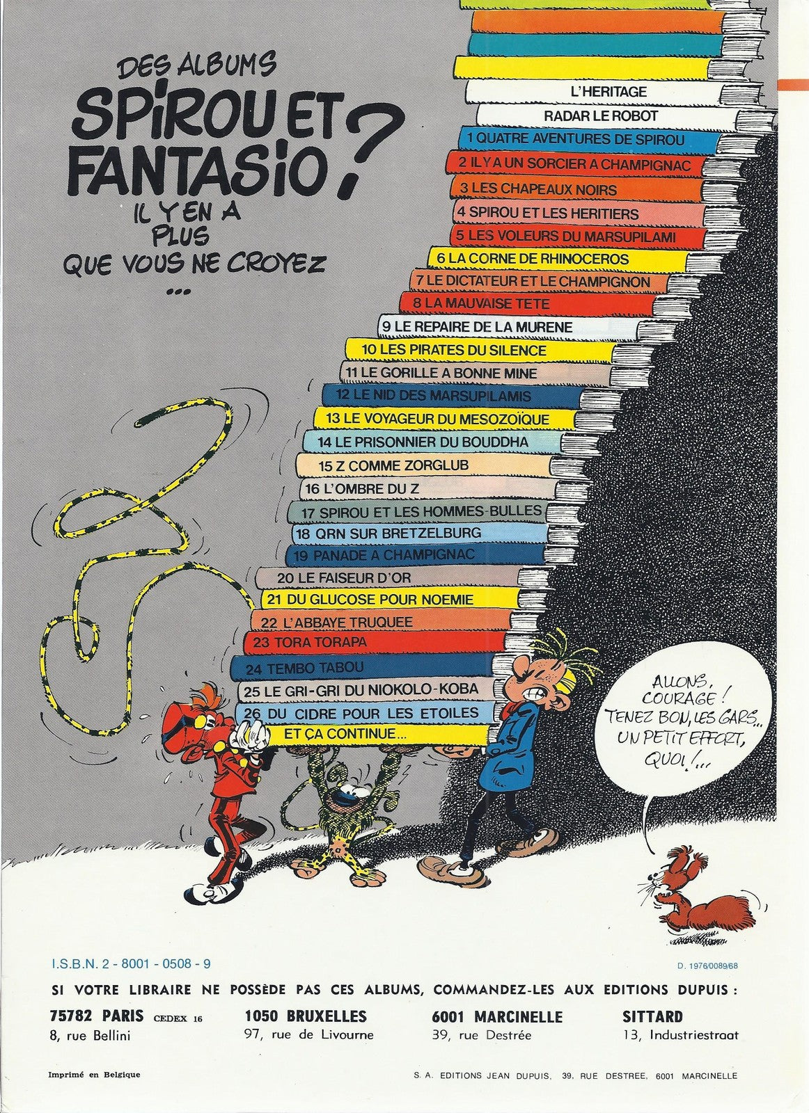 BD  Spirou et fantasio  N°2 - Radar le Robot - E.O.  1976  TBE  - Franquin - CPJ