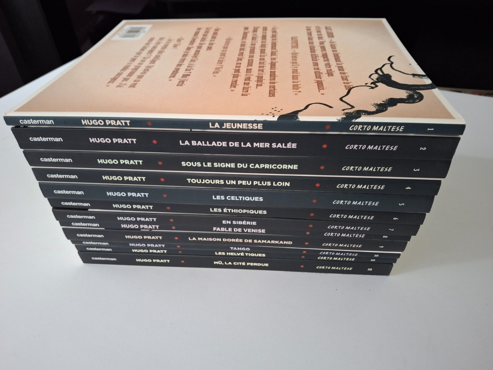 BD  Corto Maltèse - Lot rare 12 albums en N & B  -  EO.  2011  TTBE - Hugo Pratt