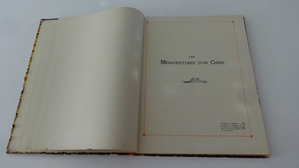 BD Las desventuras de un perro - EO encuadernada- lienzo -1907 - BUEN ESTADO- Benjamin Rabier