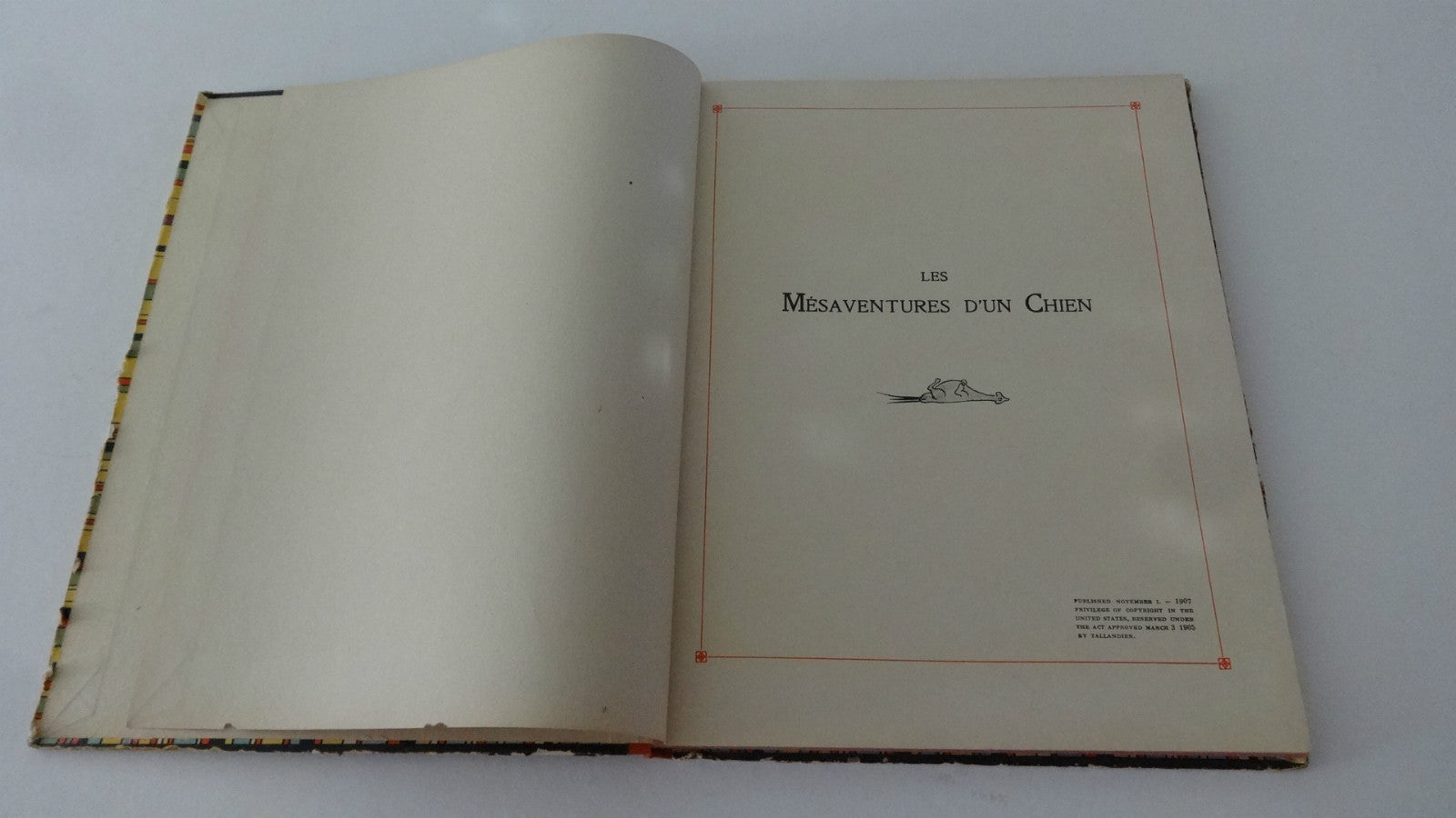 BD  Les mésaventures d'un chien - EO cartonnée- toilé -1907 -BE- Benjamin Rabier