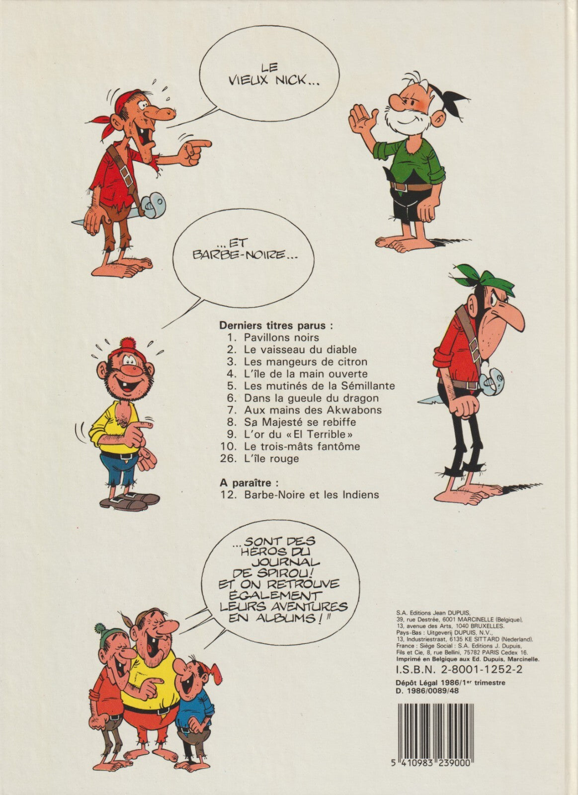 Le vieux Nick- Les  Boucaniers- 11- Ré.C. -1986- TTBE - Remacle
