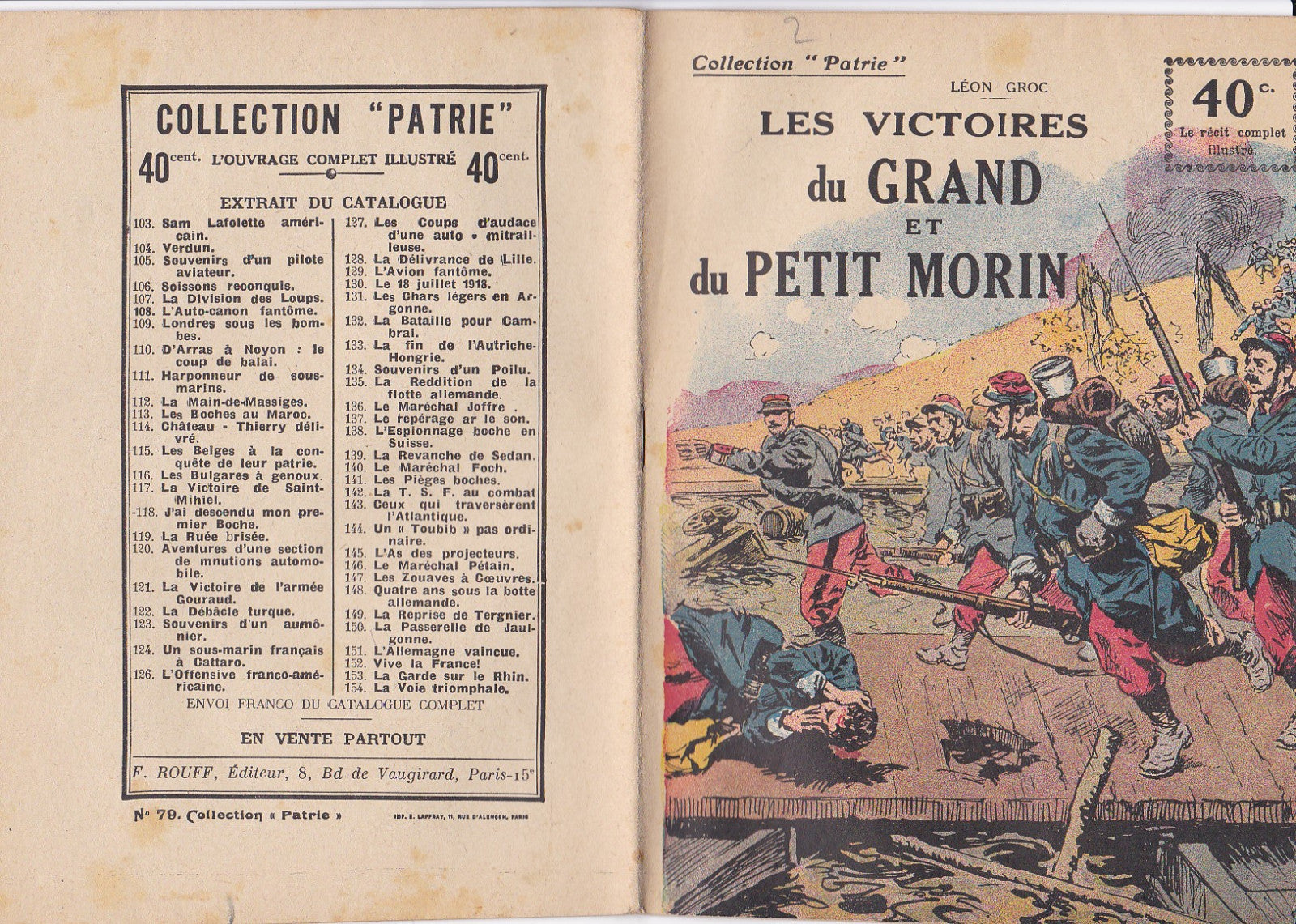 Collection Patrie - Les victoires du Grand et .. - N°79-EO - 1918  TBE Groc