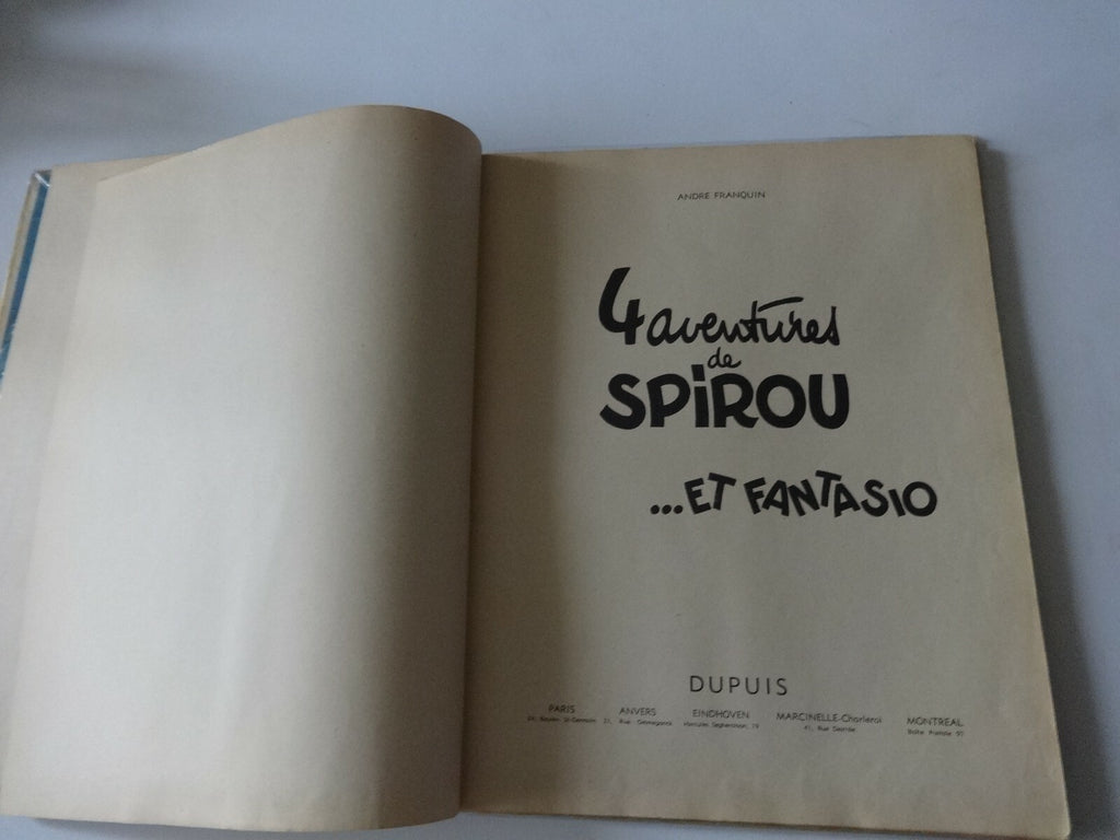 Spirou et Fantasio - 4 aventures de Spirou - RE 1953 - EC - Franquin