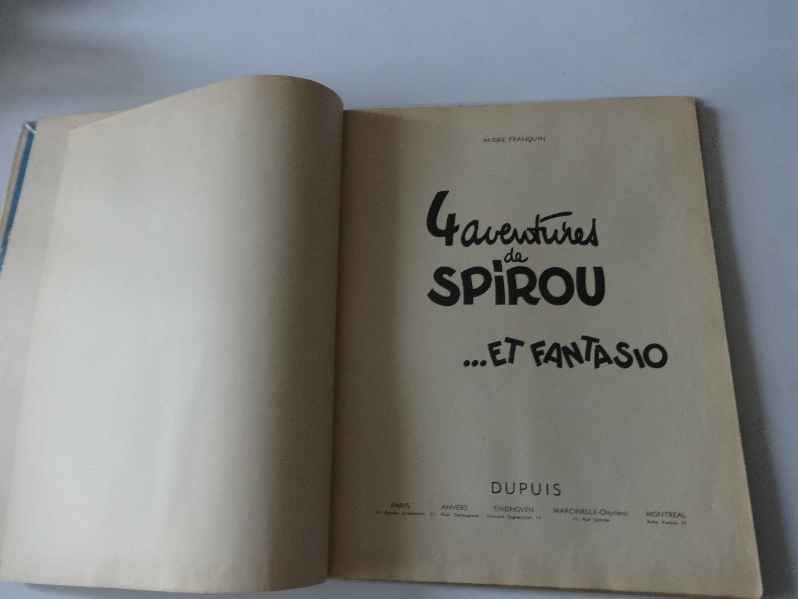 Spirou et Fantasio - 4 aventures de Spirou - RE 1953 - EC - Franquin