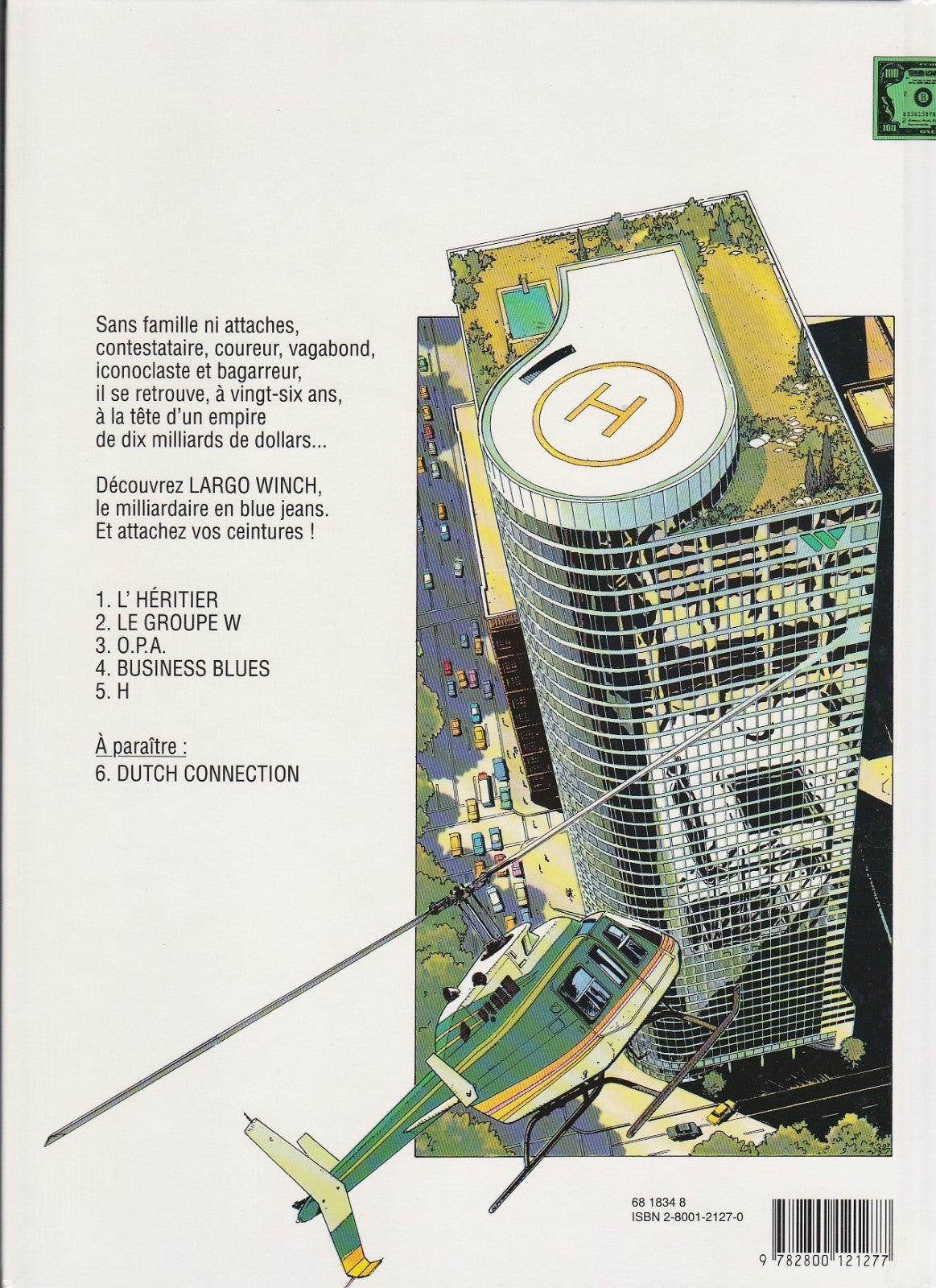 BD  Largo Winch - N°5 -  H  - E.O - 1994 - TBE - Francq