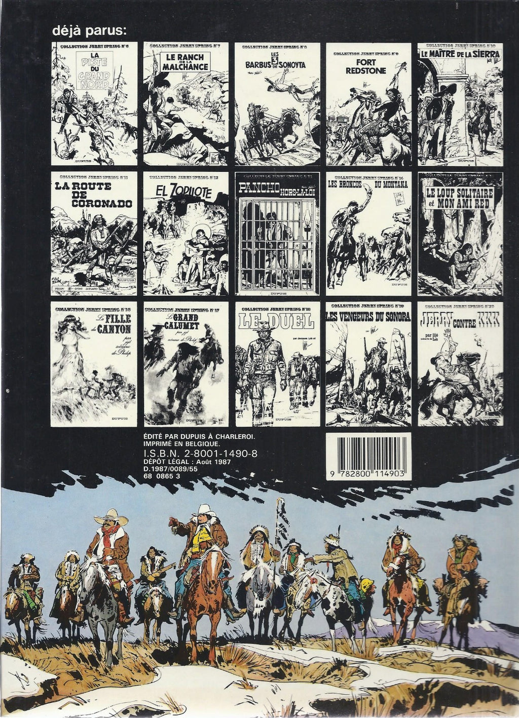 BD  jerry Spring - Lune d'argent - N°3- EO- cartonnée-1987 -TBE- Jijé