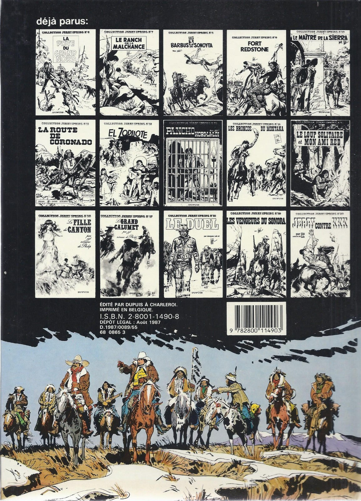BD  jerry Spring - Lune d'argent - N°3- EO- cartonnée-1987 -TBE- Jijé
