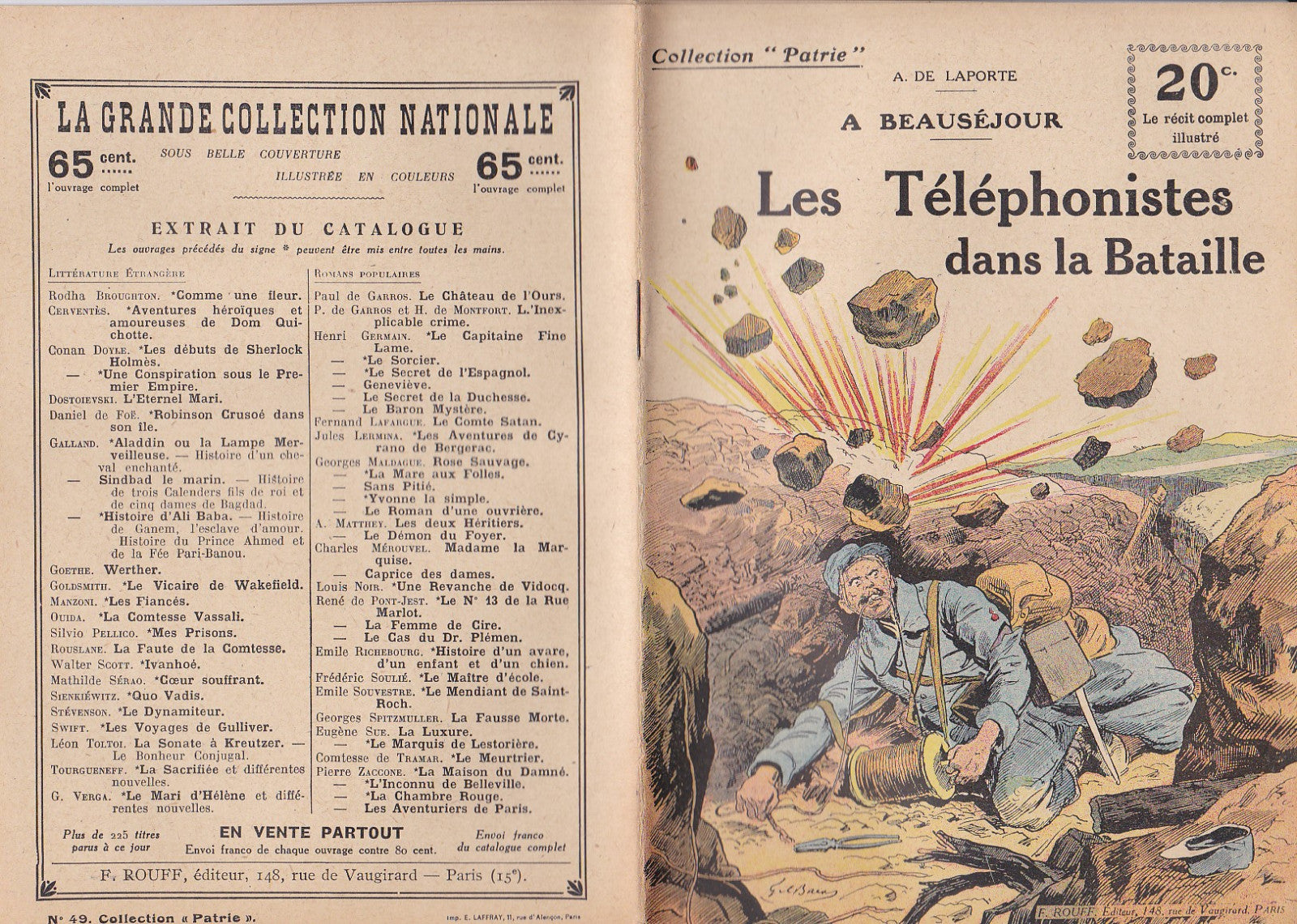 Collection Patrie - Les Téléphonistes dans la B. - N°49-EO - 1917  TBE Laporte