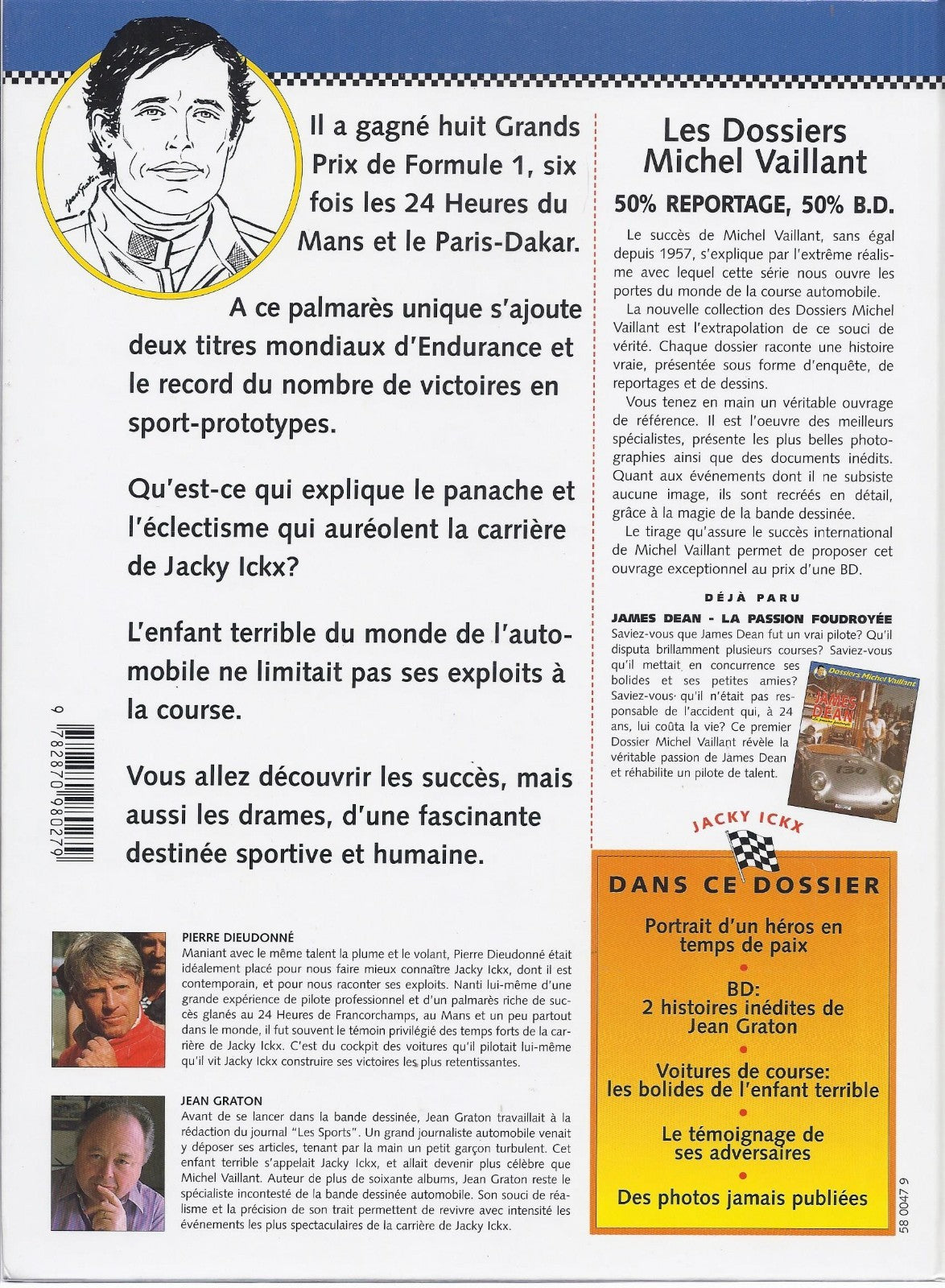 BD dossiers Michel Vaillant - Jacky Ickx - N°2 - EO -1996 -TBE- Graton