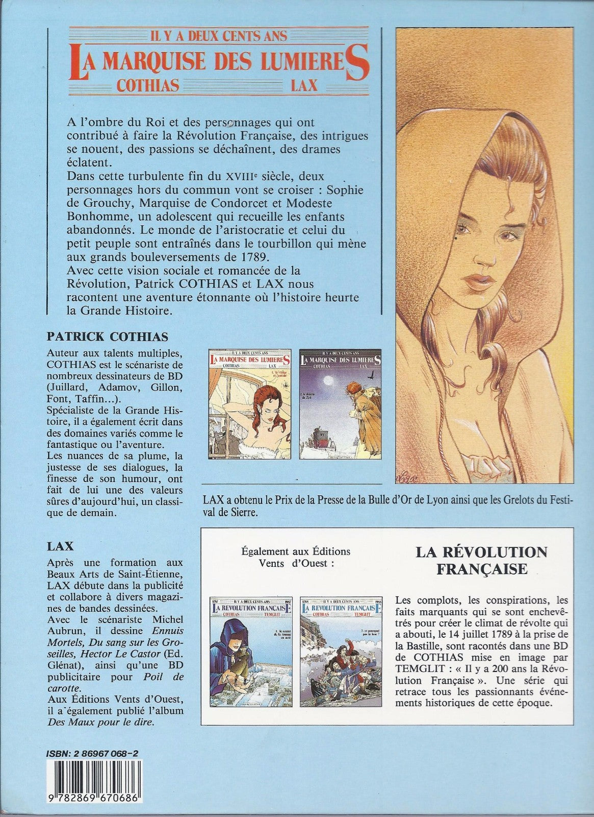 BD La marquise des lumières - Le destin de Zoé - N°2 - EO -1988 -TBE- Lax