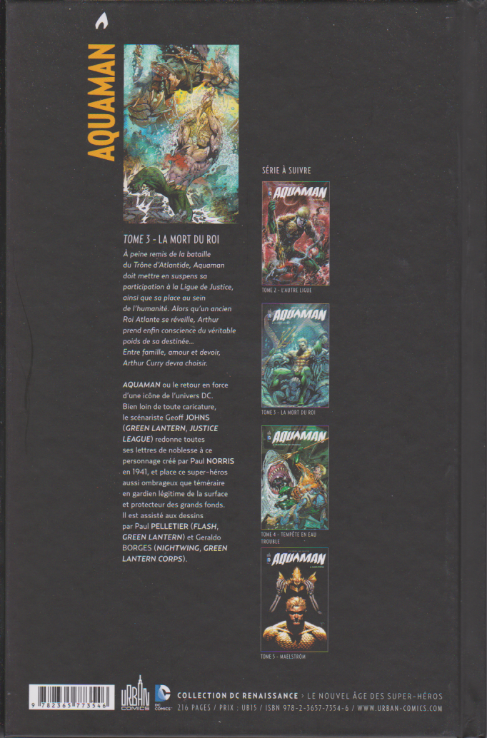 BD   Aquaman- La mort du roi- N°3- Réedition - 2015 -TTBE- Collectif