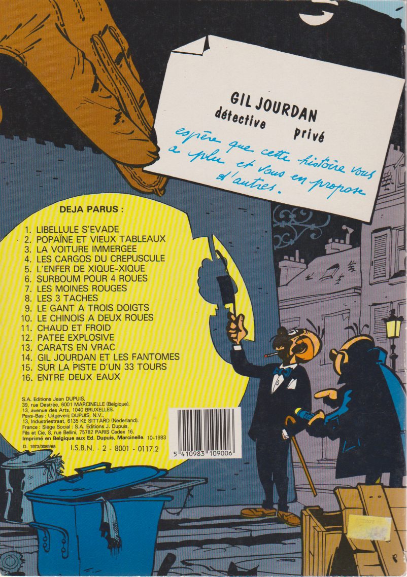BD Gil Jourdan- Popaine et vieux tableaux - N°2- RE- Broché-1983 -TBE- Tillieux