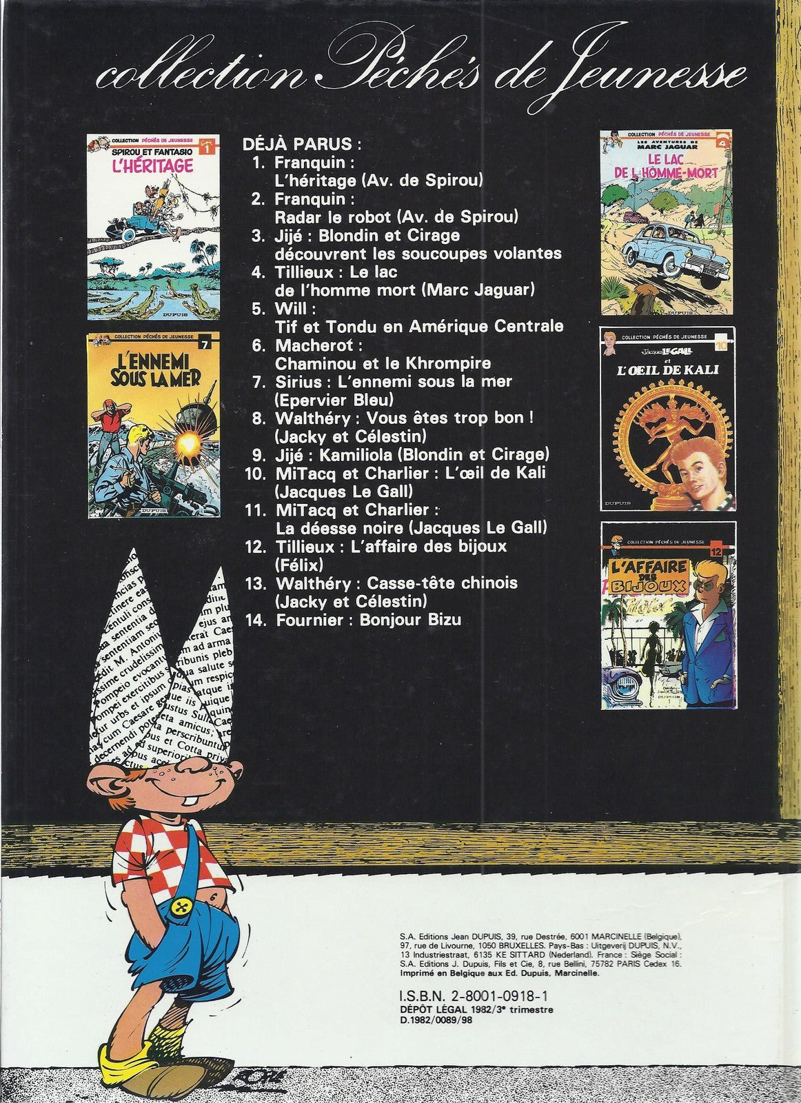 BD Bizu N°14 Bonjour Bizu - 1st Edition 1982 VGC - Fournier PDJ