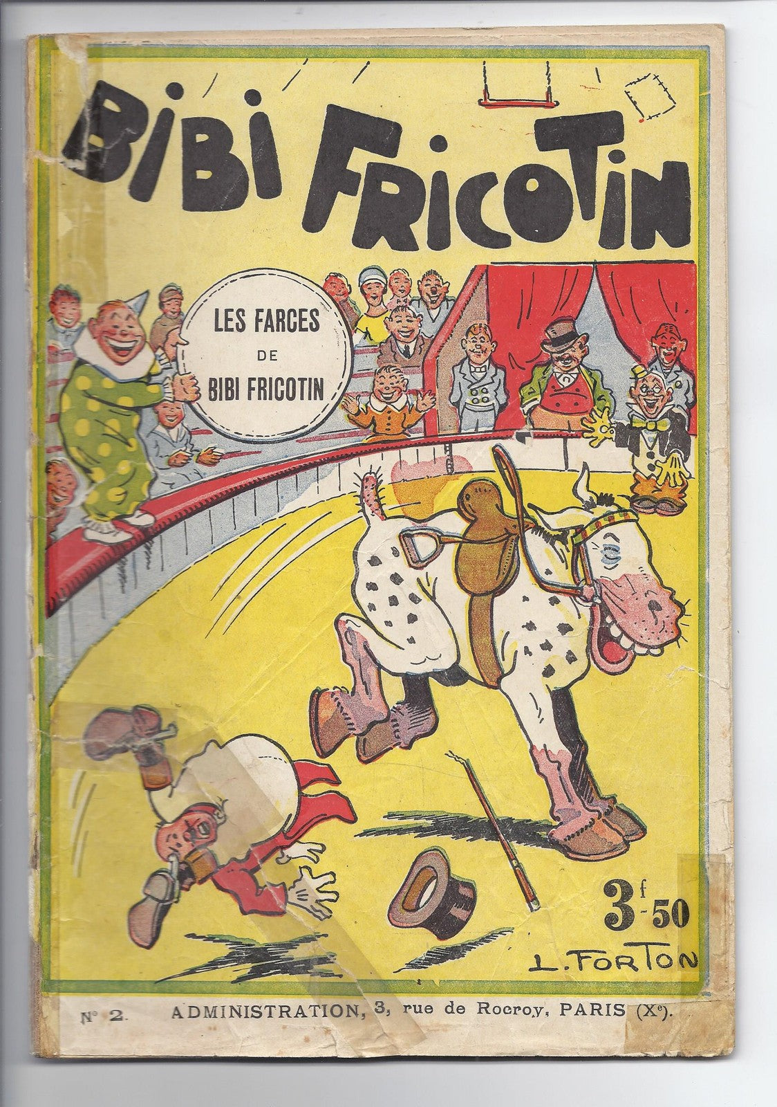 BD  Les farces de  Bibi fricotin - N°2 - RE  -  1930  -  BE  -  Louis Forton