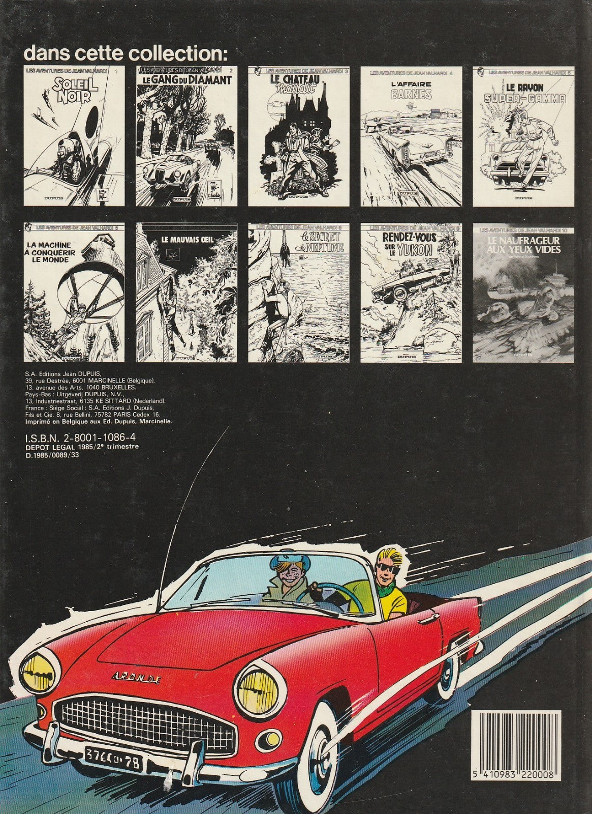 BD  Valhardi - Le etour de valhardi - N°11  -EO cartonnée - 1985 -TBE- Jijé