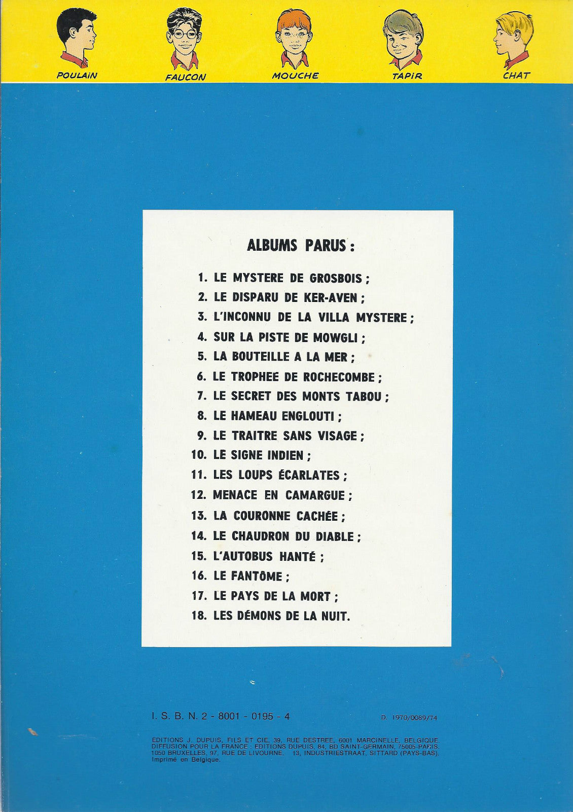 BD-Patrouille des Castors -  N°5 -  La bouteille à la mer - Ré-1974-TBE - Mitacq