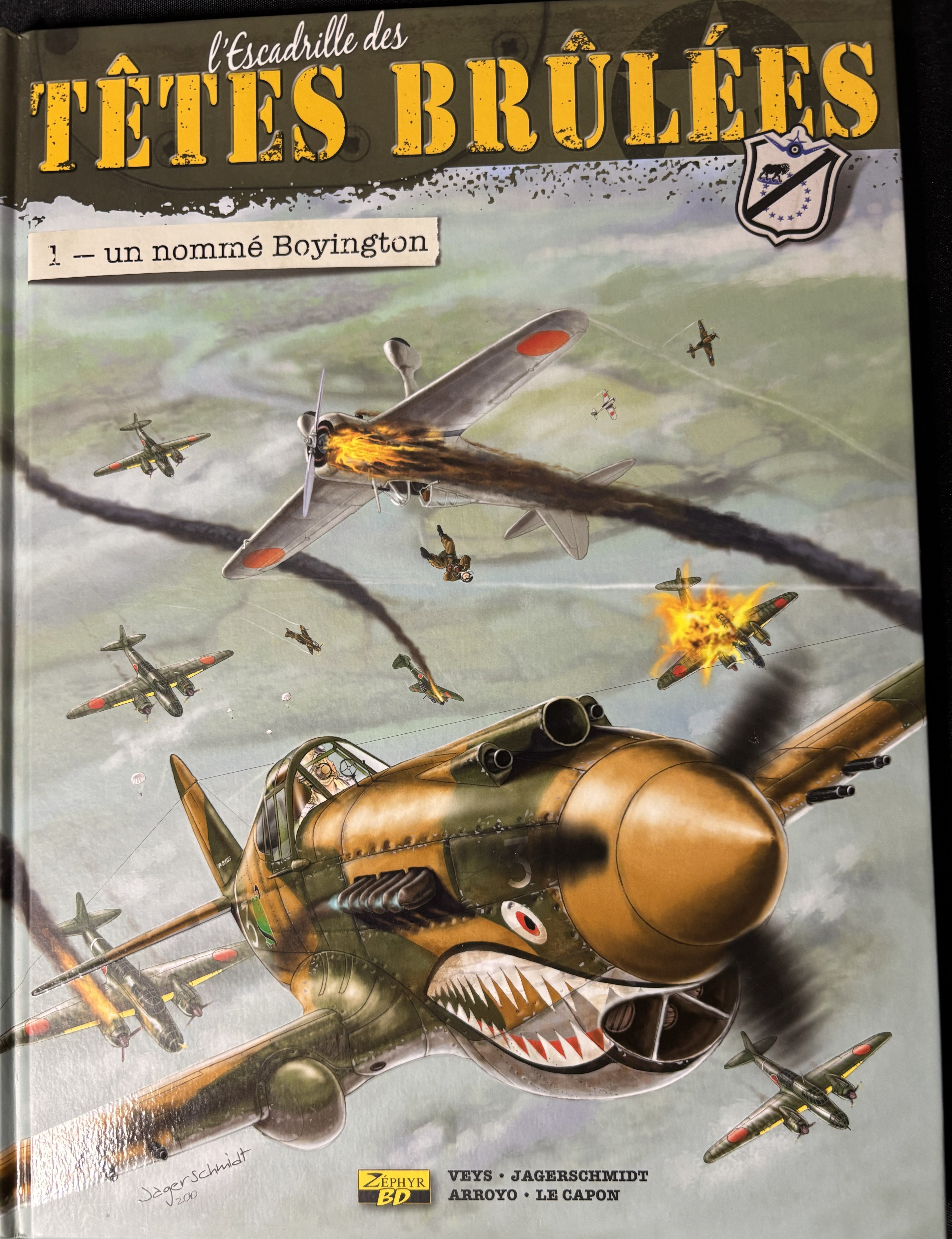 Bd L'escadrille des Têtes brulées - Un nommé Boyington - Arroyo-Jagerschmidt - RE - 2015- TTBE - Zéphyr BD