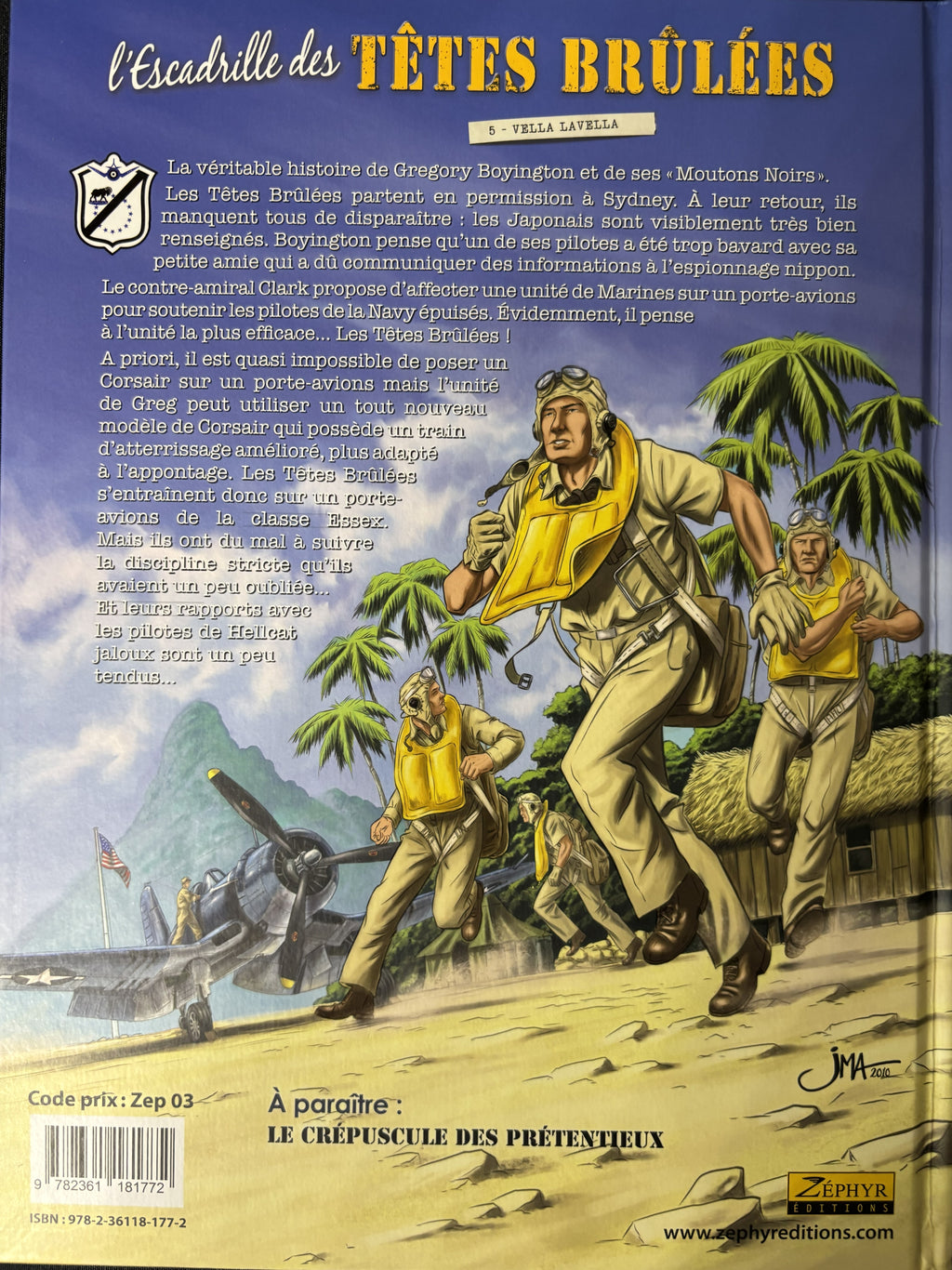 Bd - L'escadrille des Têtes brulées - Vella la vella - Philippe-Jagerschmidt - EO - 2015- TTBE - Zéphyr BD