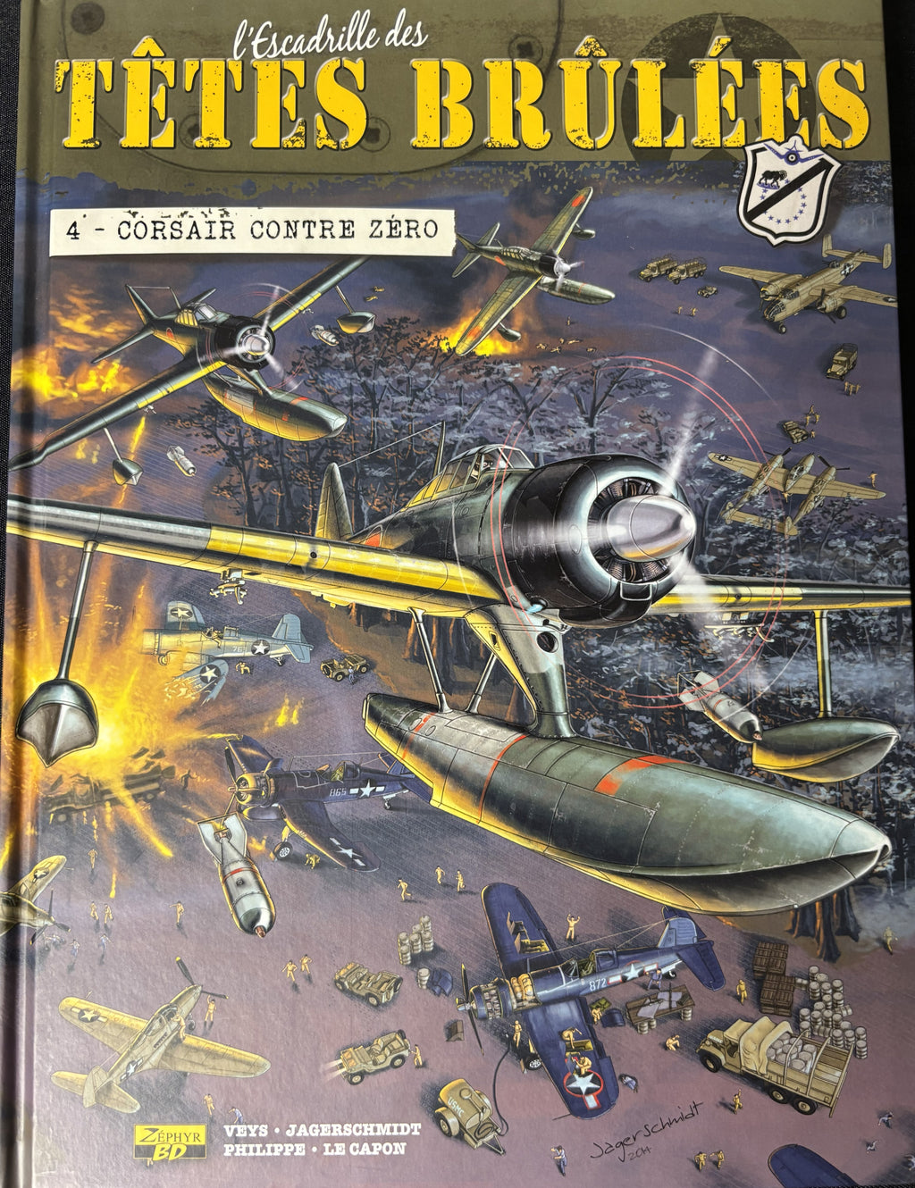 Bd L'escadrille des Têtes brulées - Corsair contre zéro - Philippe-Jagerschmidt - EO - 2014- TTBE - Zéphyr BD